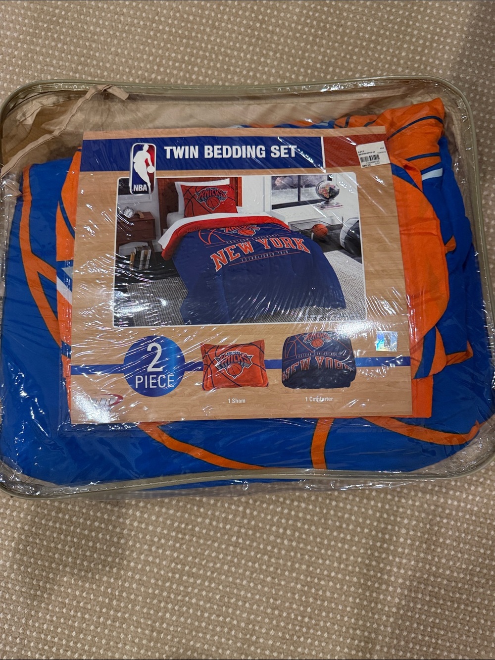 Northwest NBA Twin Comforter Set in Blue & Orange